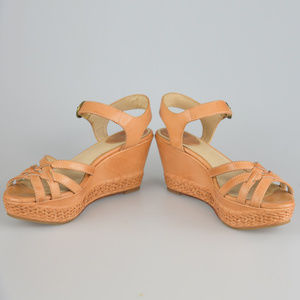 Frye Nude Open Toe Platform Sandal